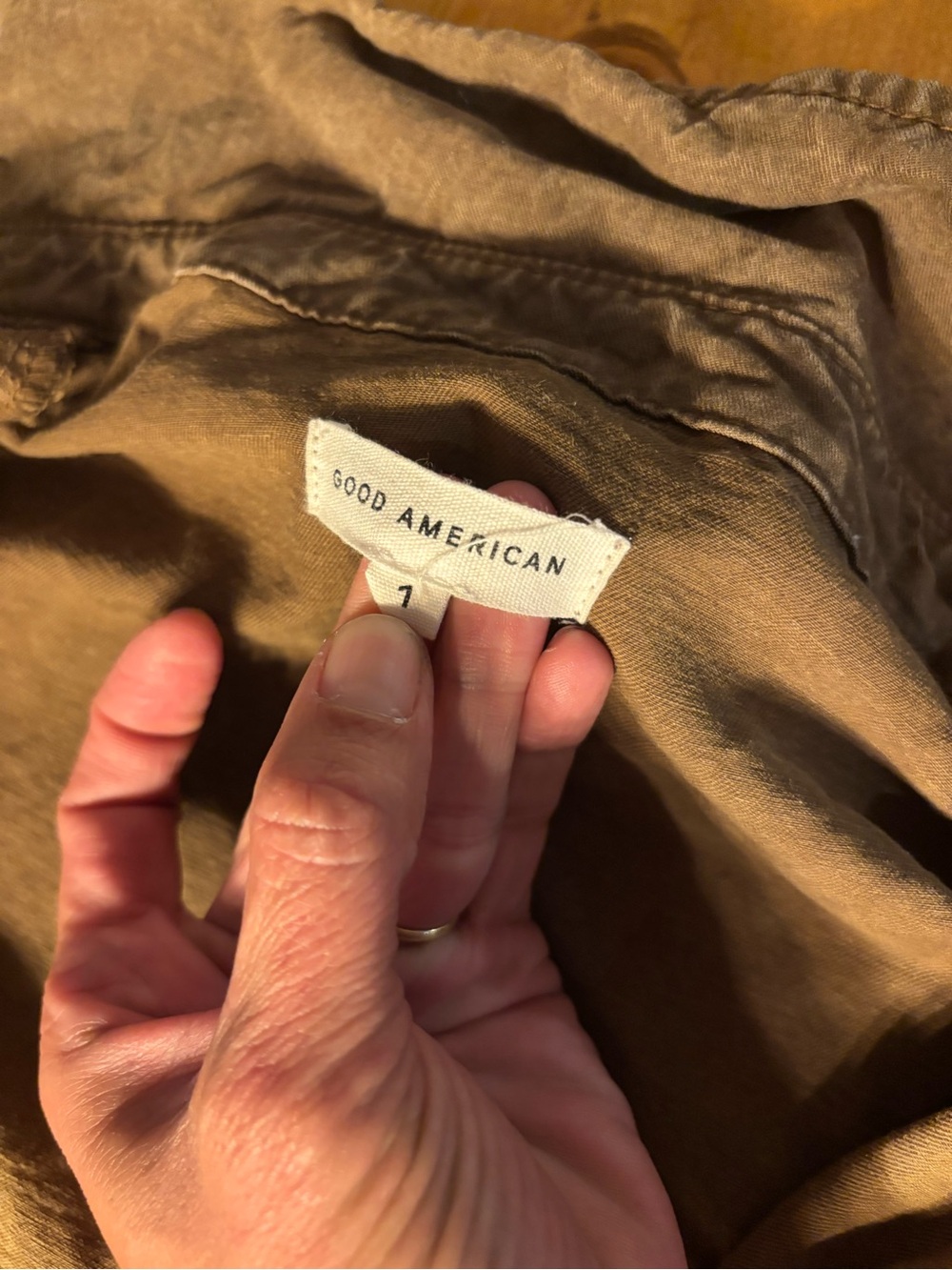 Good American Washed Olive Jumpsuit - Picture 2 of 3